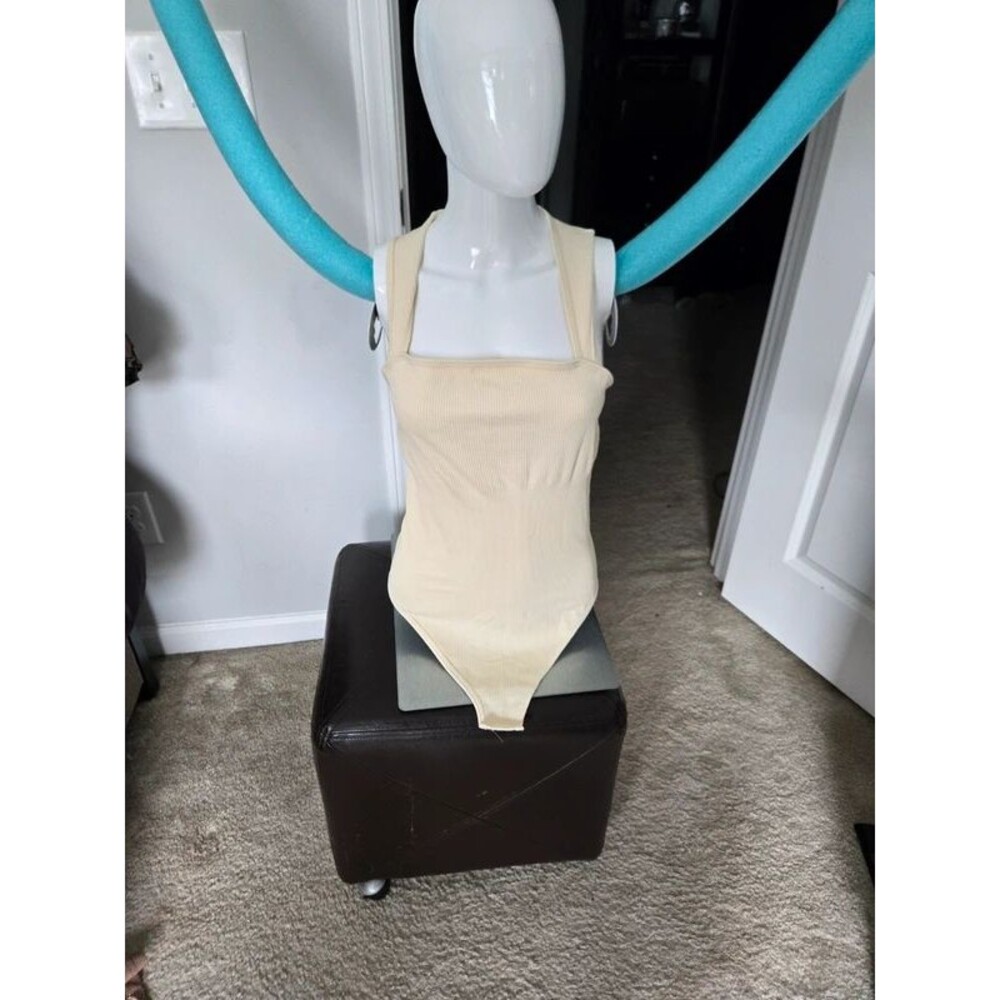 OQQ Square Neck Sleeveless Bodysuit XL (c)